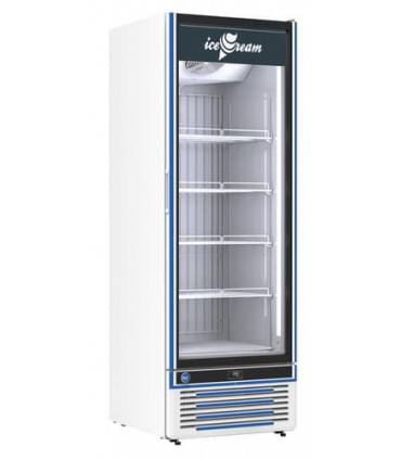 Vitrine verticale négative GLEE 55 LITE IARP profil bleu