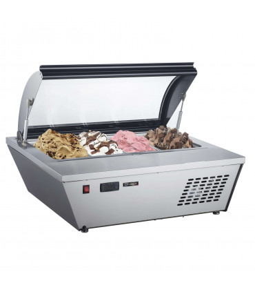 Vitrine à glaces à poser 4 x GN 1/3 CVG413B CASSELIN Vitrine à glaces à poser 4 x GN 1/3 CVG413B CASSELIN