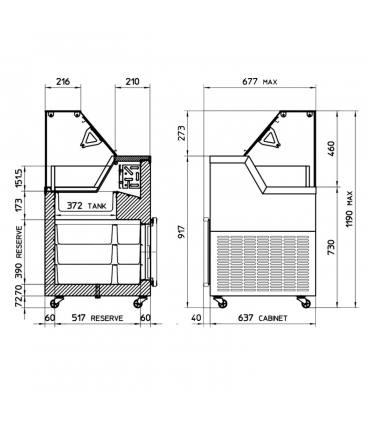 Congélateur de crème glacée Réf. MIRABELLA 6 Tefcold