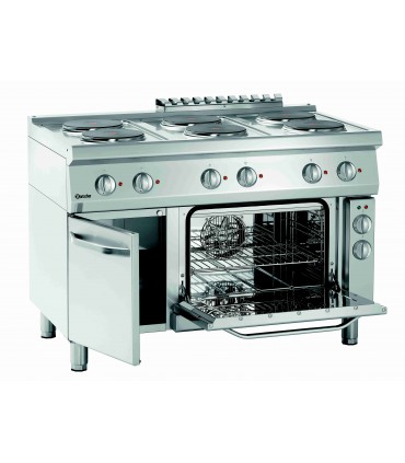 Plan de cuisson él. 700, B1200, 6Pl, EBO Bartscher