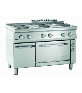 Plan de cuisson él. 700, B1200, 6Pl, EBO Bartscher