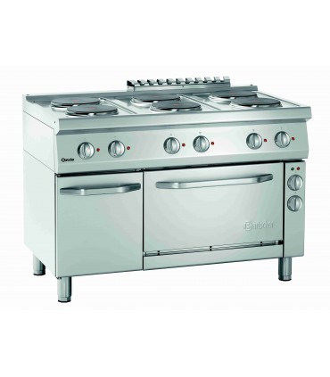 Plan de cuisson él. 700, B1200, 6Pl, EBO Bartscher