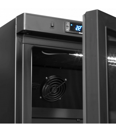Réfrigérateur vitré GN21 noir Réf. UR600BG Tefcold
