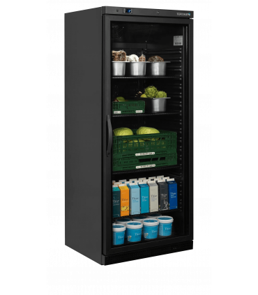 Réfrigérateur vitré GN21 noir Réf. UR600BG Tefcold