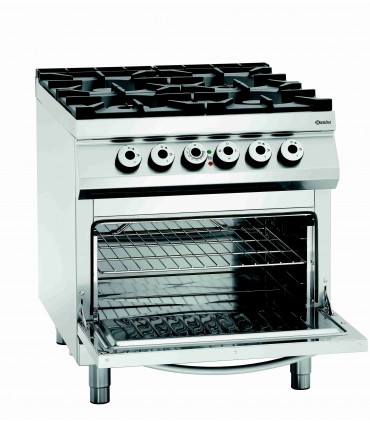 Fourneau él.,4 foyers,four él.2/1GN Bartscher