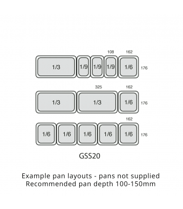 Comptoir pour saladette  GN11 Réf. GSS20 Tefcold
