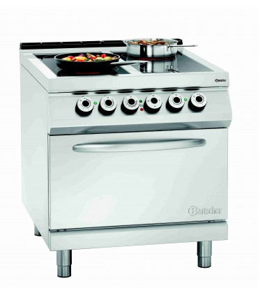 Fourneau cér. 4 PL, four él.2/1GN Bartscher