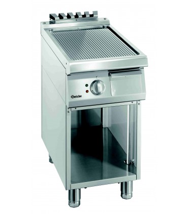 Plaque grill 700, L400, nervurée Bartscher