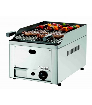 Gril pierre lave gaz 40,L330,AT Bartscher