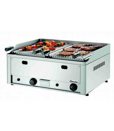 Gril pierre lave gaz 70,L660,AT Bartscher