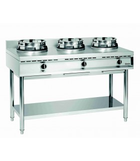 Cuisinière à wok, 3 brûleurs Bartscher