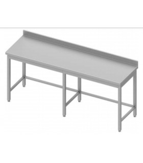 Table grande largeur adossée sans étagère avec pieds renforcés, Stalgast