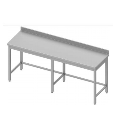 Table grande largeur adossée sans étagère avec pieds renforcés, Stalgast