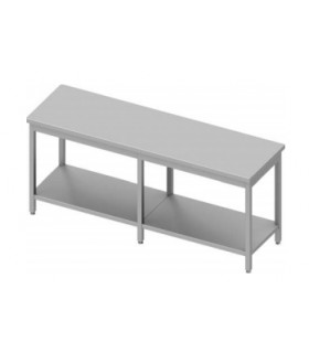 Table grande largeur centrale avec étagère, Stalgast
