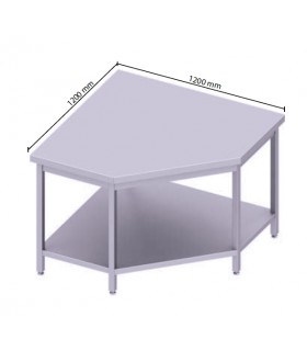 Table centrale en angle avec étagère, Stalgast