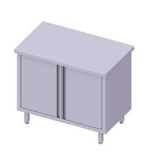 Table armoire centrale traversante avec portes battantes, Stalgast