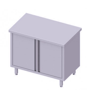 Table armoire centrale traversante avec portes battantes, Stalgast Table armoire centrale traversante avec portes battantes, Stalgast