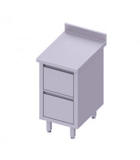 Table adossée avec deux tiroirs, Stalgast