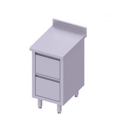 Table adossée avec deux tiroirs, Stalgast Table adossée avec deux tiroirs, Stalgast