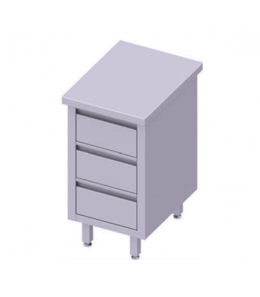 Table centrale avec trois tiroirs, Stalgast Table centrale avec trois tiroirs, Stalgast