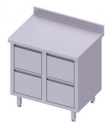 Table adossée avec quatre tiroirs, Stalgast