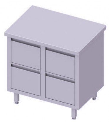 Table centrale avec quatre tiroirs, Stalgast