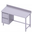 Table adossée + meuble à deux tiroirs STALGAST