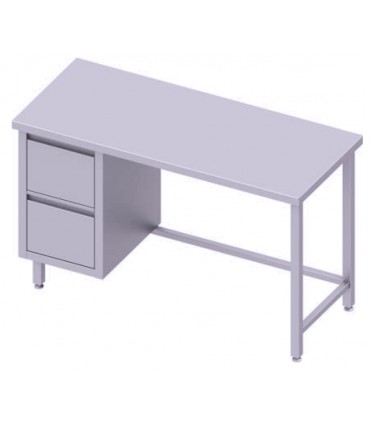 Table centrale + meuble à deux tiroirs, Stalgast