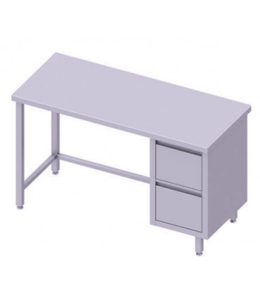 Table centrale + meuble à deux tiroirs, Stalgast Table centrale + meuble à deux tiroirs, Stalgast