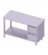 Table centrale + meuble à deux tiroirs et une étagère, Stalgast