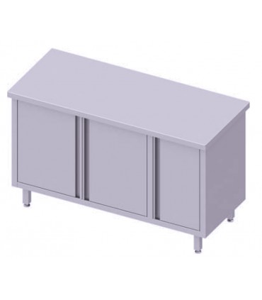 Table centrale avec placard, portes battantes, Stalgast Table centrale avec placard, portes battantes, Stalgast