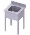 Table adossée avec cuve sans étagère STALGAST