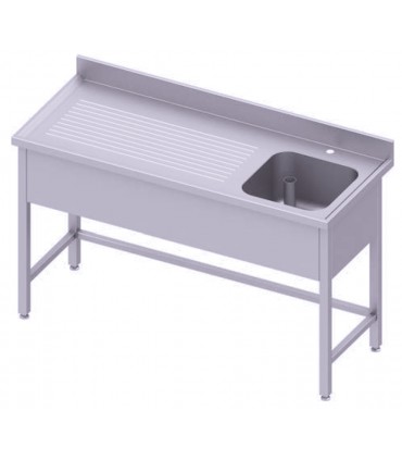 Table adossée avec cuve sans étagère, Stalgast Table adossée avec cuve sans étagère, Stalgast
