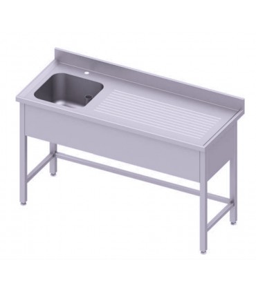 Table adossée avec cuve sans étagère, Stalgast