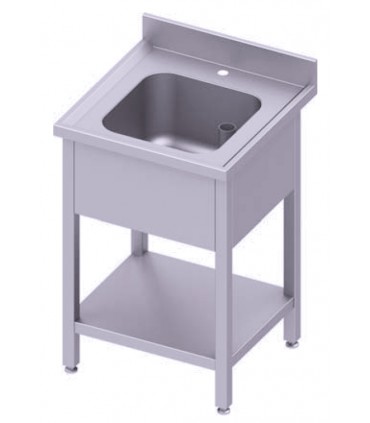 Table adossée avec cuve sans étagère, Stalgast