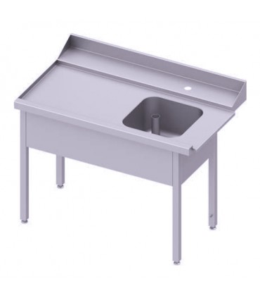 Table adossée de chargement à gauche sans étagère pour lave-vaisselle capot Stalgast, Stalgast Table adossée de chargement à gauche sans étagère pour lave-vaisselle capot Stalgast, Stalgast