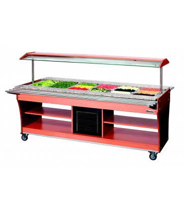 1 glissière plateaux, 6x 1/1 GN BARTSCHER