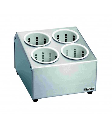 Bac à couverts avec 4 récipients synthétique, blanc BARTSCHER