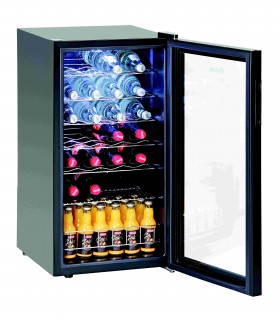 Réfrigérateur table top blanc 84 litres positif avec canopie 84 litres -  Tefcold - Mini armoires et vitrines réfrigérée - référence FS80CP -  Stock-Direct CHR