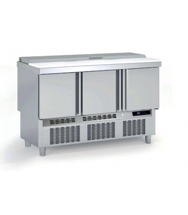 Meuble saladette 700 positif - 3 portes MFS-140 CORECO