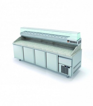 Meuble pizza 800 positif 4 p. + 1 neutre à casiers MR80-265 CORECO