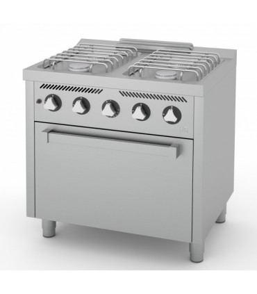 Fourneau "basic" 4 feux vifs série 600 avec four à gaz  CB4F600H HR