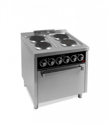Fourneau électrique 4 plaques série 750 avec four électrique CE4P750H HR Fourneau électrique 4 plaques série 750 avec four électrique CE4P750H HR