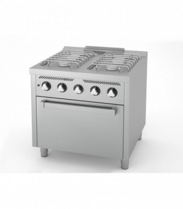 Fourneau "basic" 4 feux vifs série 750 avec four à gaz  CB4F750H HR