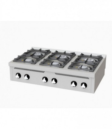 Fourneau 6 feux vifs série 750 à poser  C6F750S HR Fourneau 6 feux vifs série 750 à poser  C6F750S HR