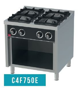 Fourneau 4 feux vifs série 750 sur placard C4F750E HR