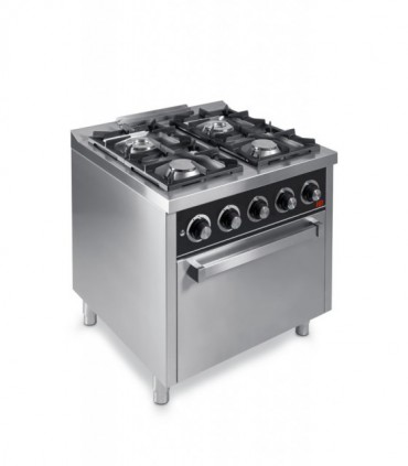 Fourneau 4 feux vifs série 750 avec four à gaz  C4F750H HR