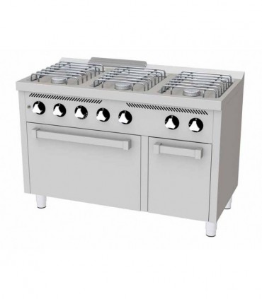 Fourneau "basic" 6 feux vifs série 600 avec four électrique CB6F600HE HR Fourneau "basic" 6 feux vifs série 600 avec four électrique CB6F600HE HR