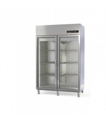 Armoire GN2/1 côtés emboutis positive 2 p. vitrées. Réf : CGRE-1002-SPF Armoire GN2/1 côtés emboutis positive 2 p. vitrées. Réf : CGRE-1002-SPF