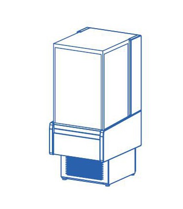Vitrine service arrière 3 étagères réfrigérée VSS-6-6-R DOCRILUC